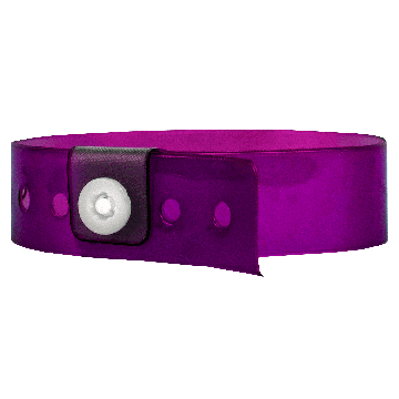 Vinyl 3/4" Clear Wristbands, Aqua Violet (500/box)